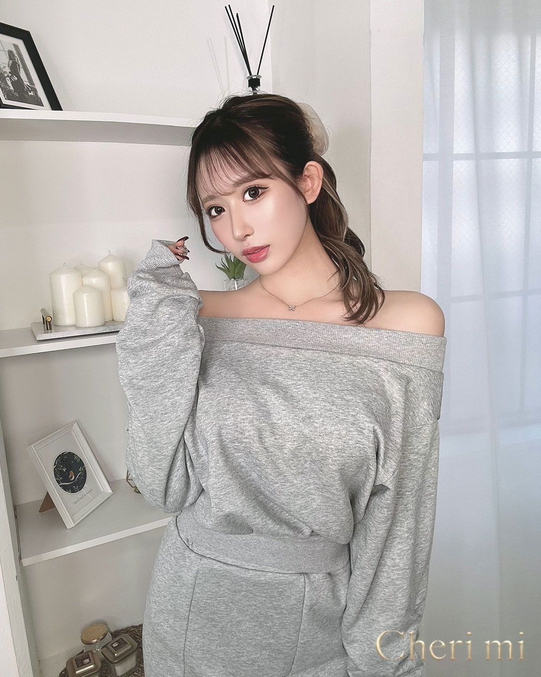 セットアップ ストラップ キャミソール オフショル ロングパンツ hyy-ladysuit29-001.jpg