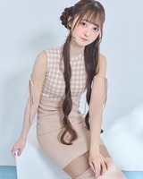 michellMacaron サイドカットギンガムチェックワンピース ミシェルマカロン michellMacaron ギンガムチェックワンピースセット