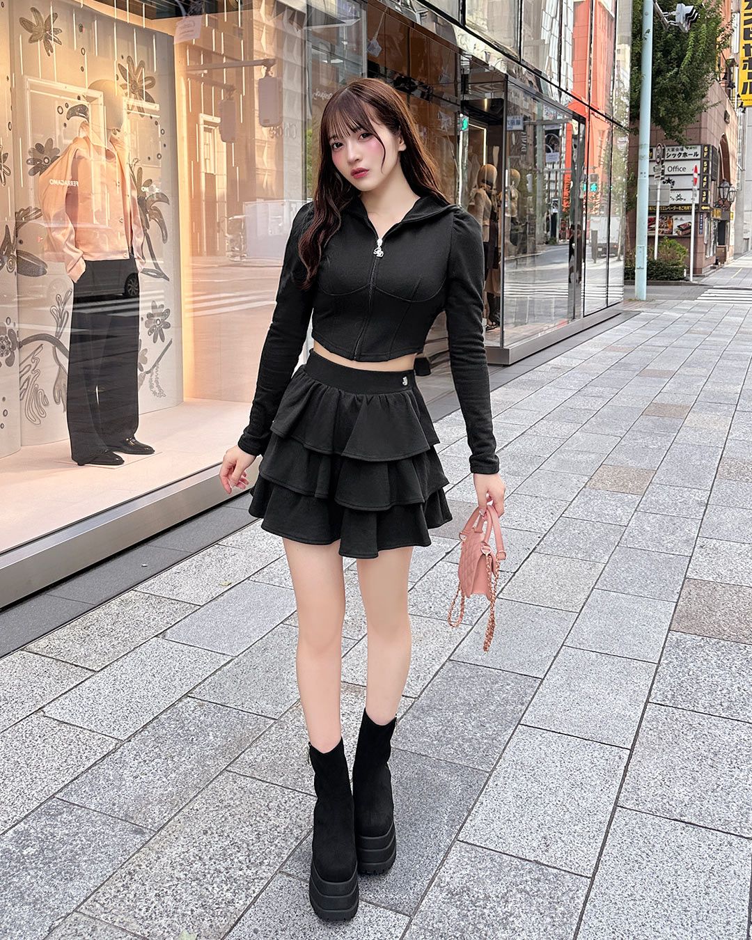 2点まとめてのみ　theredthread 即完♡ インナーセット　スカート フロントタックIラインロングスカート【セットアップ対応】【by SON