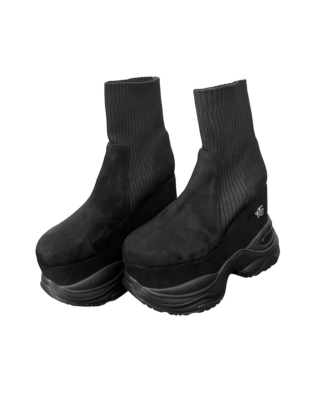 ソックスライク厚底ブーツ ブラック | ファッション通販＆メディア