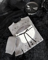 アームカバー付きMWモノグラムワンピース グレー | ファッション