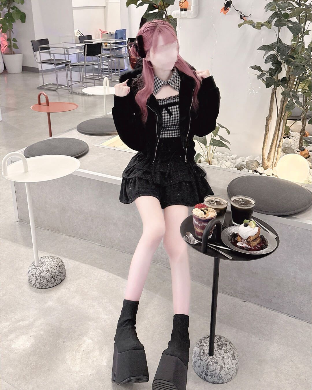 ツイードティアードフリルスカート ブルー | ファッション通販