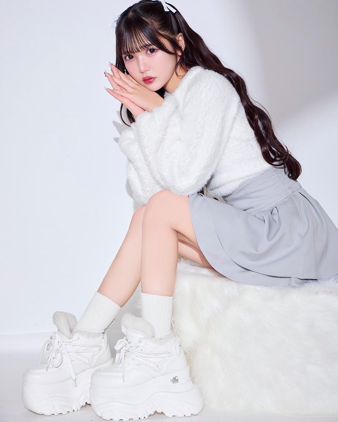 厚底ファースニーカー ホワイト | ファッション通販＆メディアMyColor