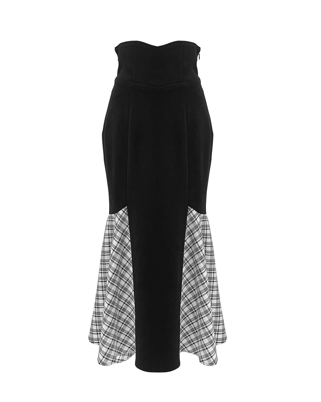 バイカラーマーメイドラインスカート ブラック | ファッション通販