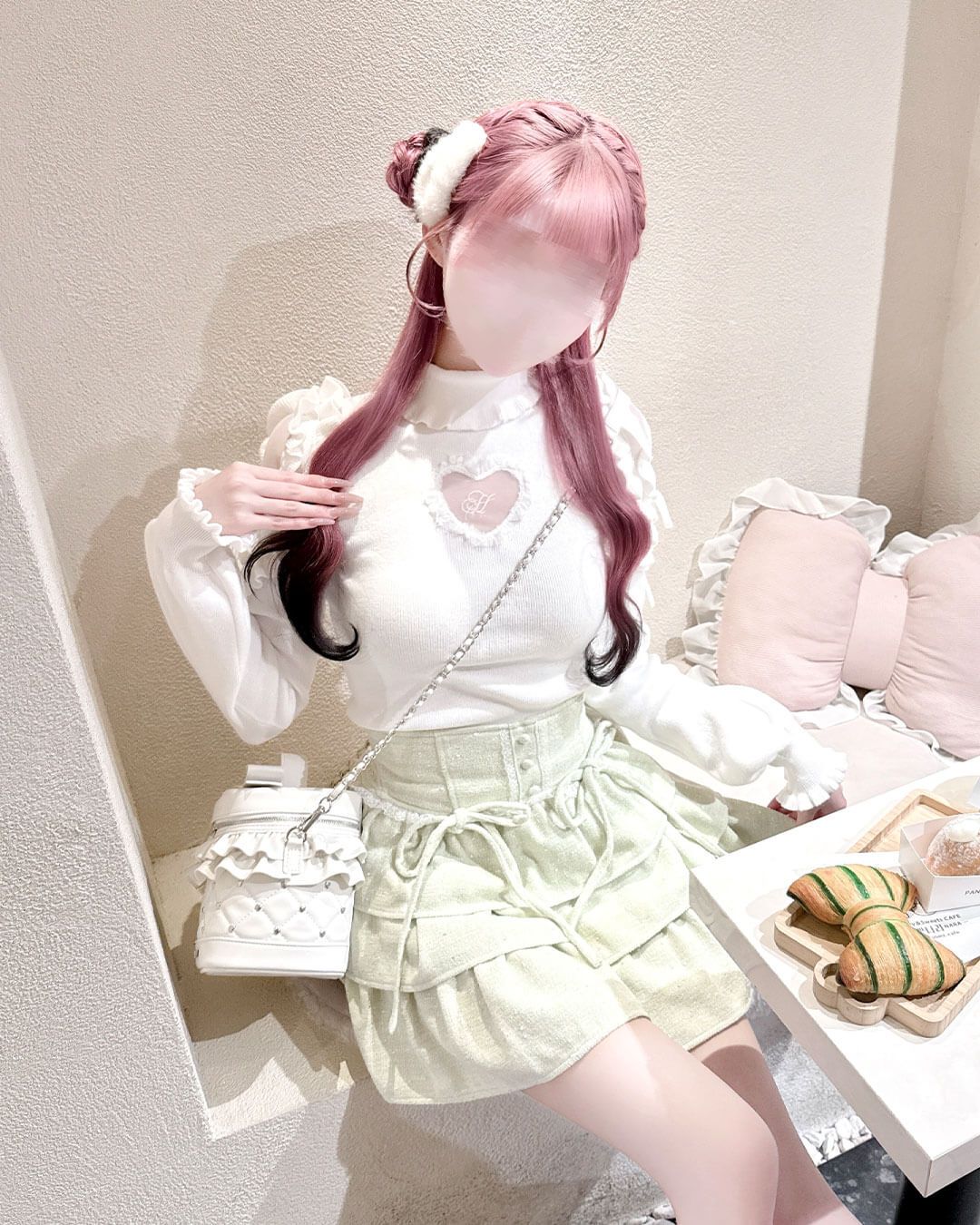 ツイードティアードフリルスカート ピンク | ファッション通販