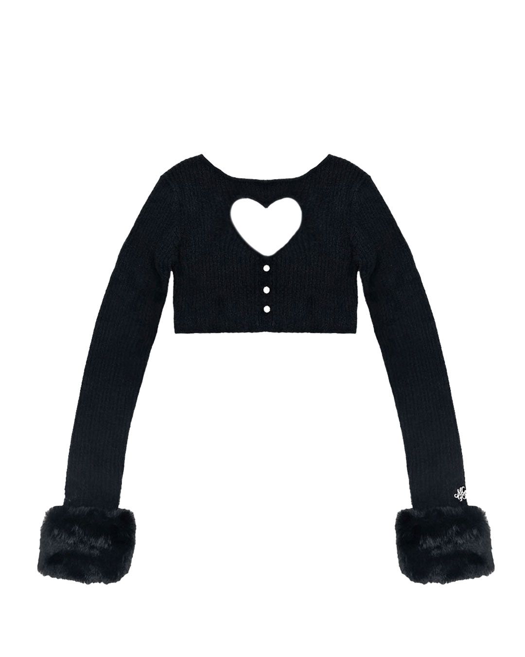 ハートカットニットワンピース ブラック | ファッション通販＆メディア