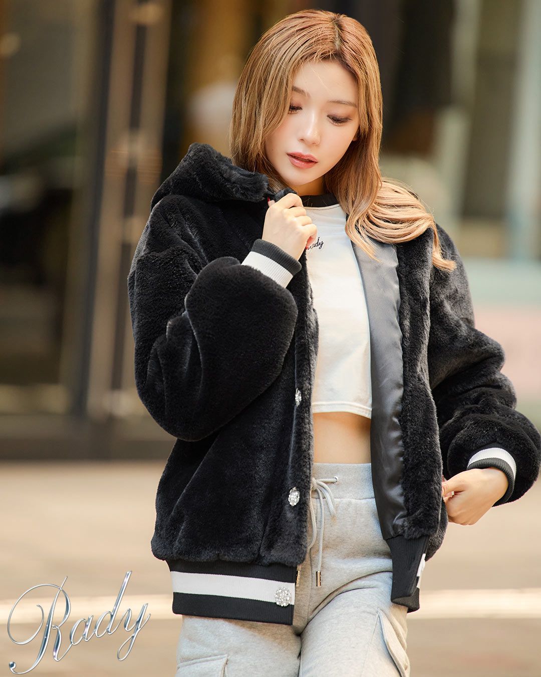 ファーフードジャケット ブラック | ファッション通販＆メディア