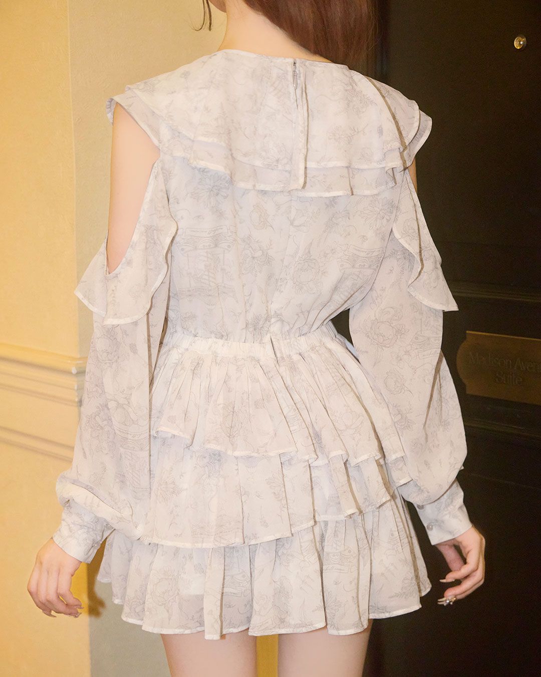 ティアードフリルミニワンピース ベージュ | ファッション通販