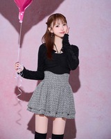 美脚になれる♡ラメツイードスカート（インナーパンツつき） ブラック