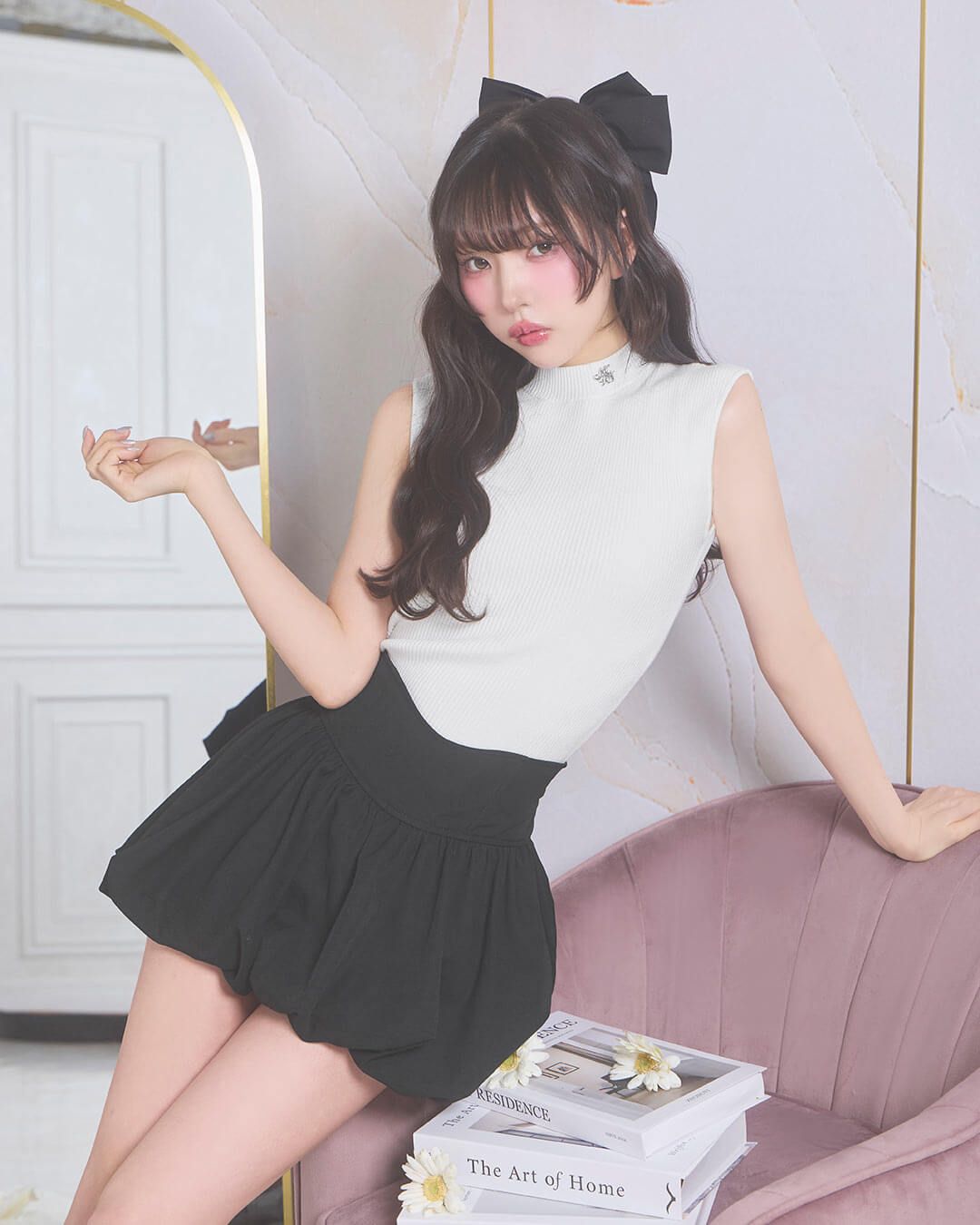 美脚バルーンスカート ブラック | ファッション通販＆メディアMyColor