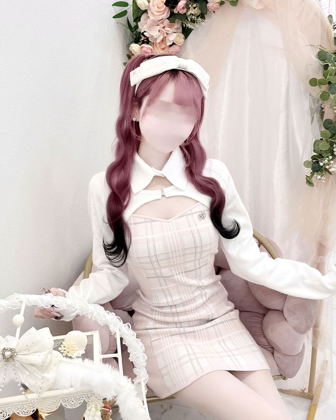 チェックレイヤードアンサンブルワンピース ブラック | ファッション