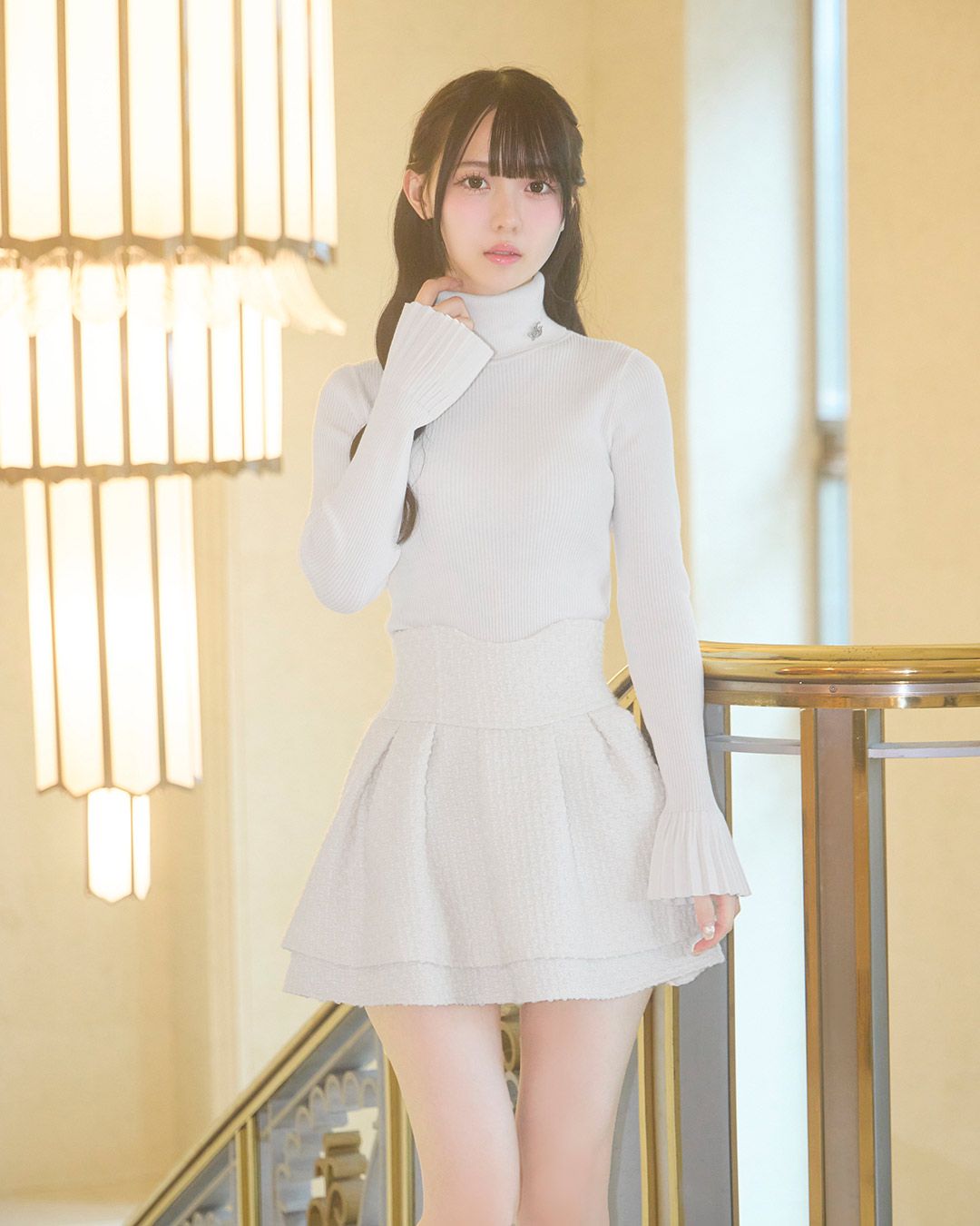 ホワイト美脚ツイードスカート ホワイト | ファッション通販＆メディア