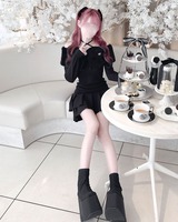 ビッグリボンクロスオフショルワンピ ブラック | ファッション通販