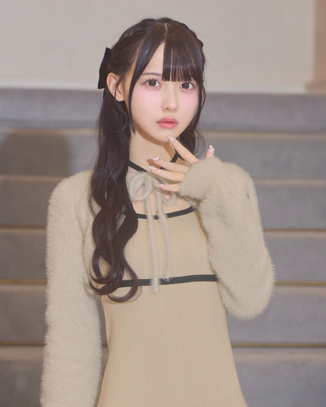 シャギーボレロsetニットワンピ グレー | ファッション通販＆メディア