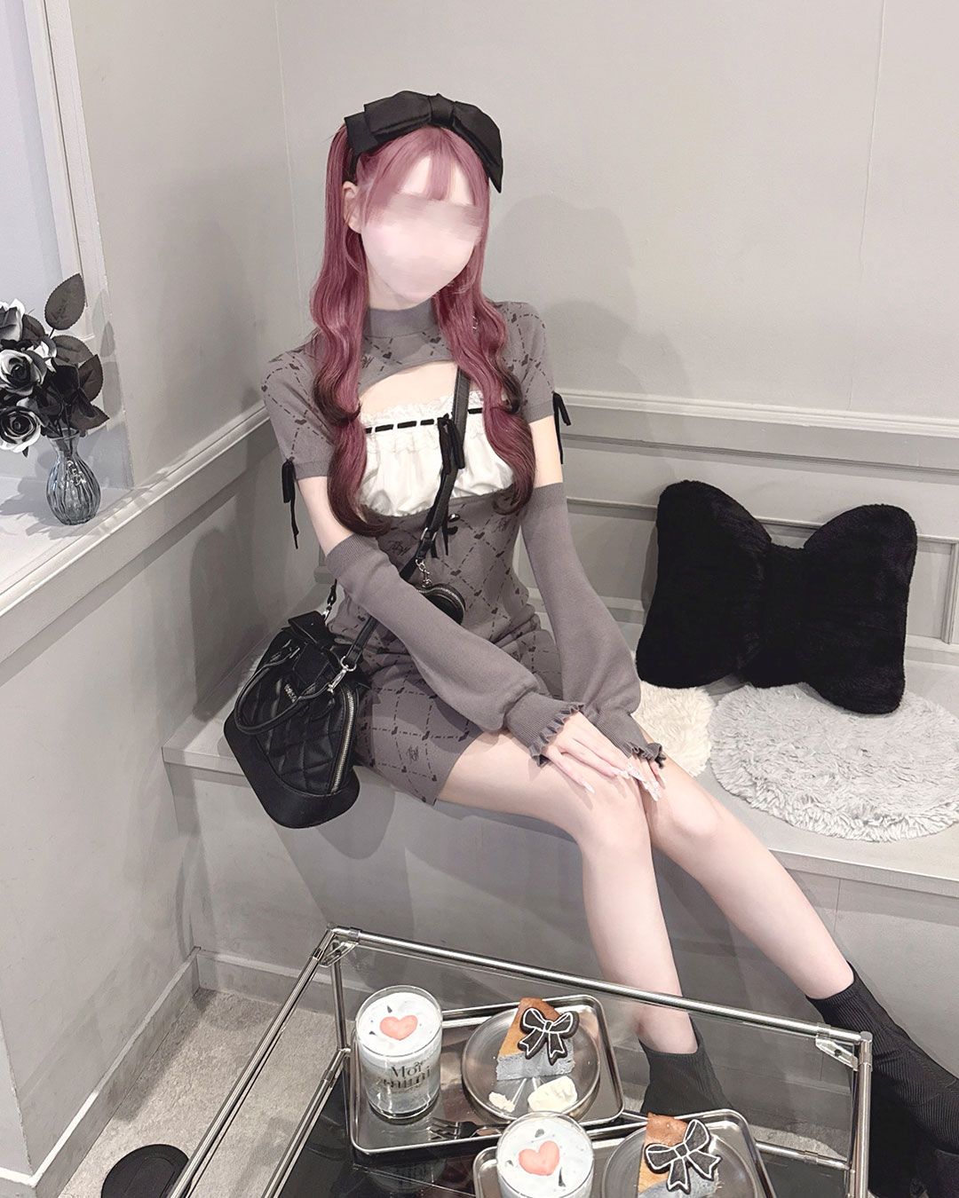 HONEYMEW ワンピース グレー 81f4f0fb5130e5862e6d807b8c6918