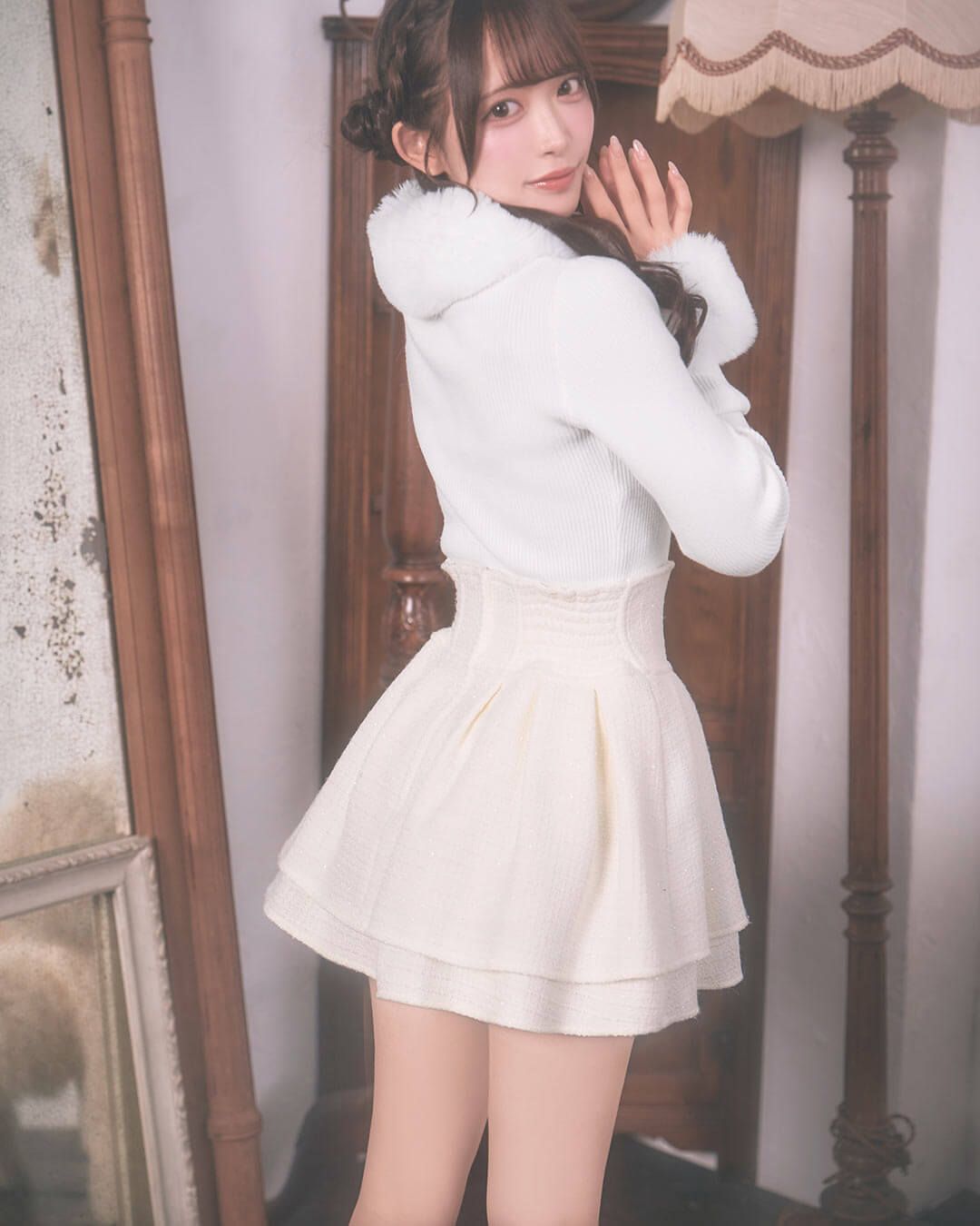 美脚ホワイトツイードスカート ホワイト | ファッション通販＆メディア