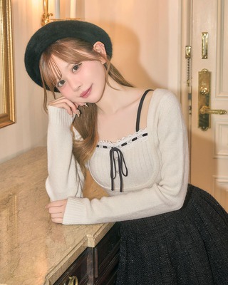 アームカバー付きMWモノグラムワンピース グレー | ファッション