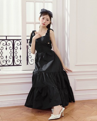 ワンピース Lapion and. Back Ribbon Etoile Dress Lapion and.】DRESS