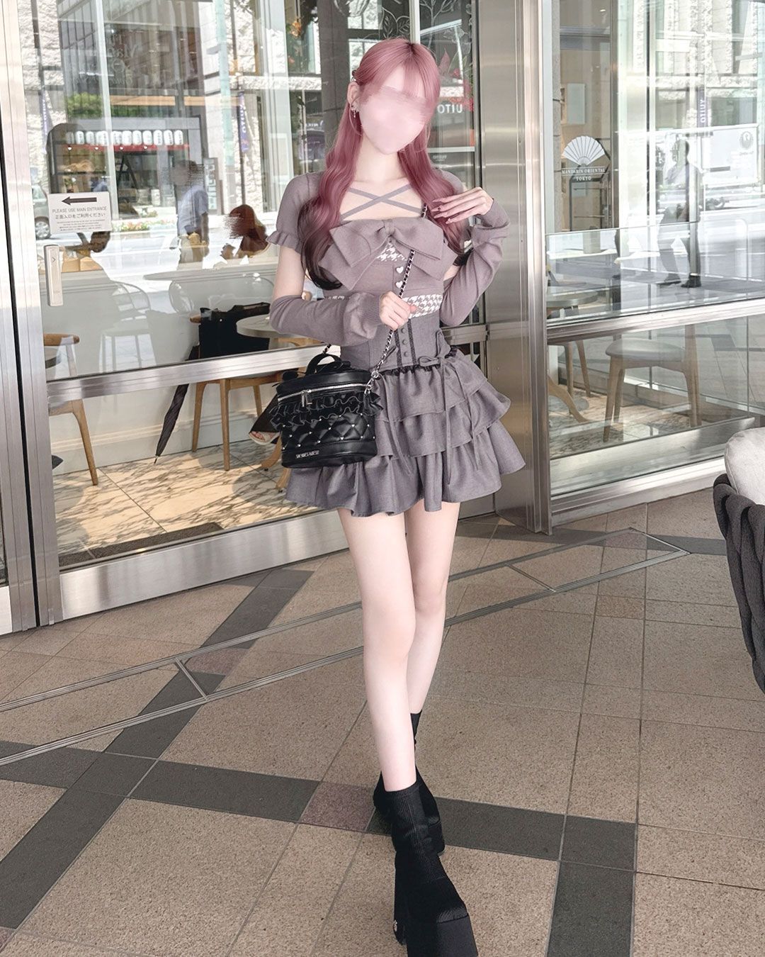 ティアードフリルスカート グレー | ファッション通販＆メディア