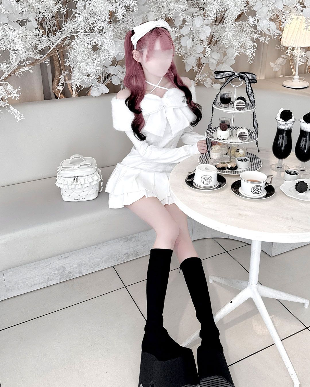 ビッグリボンクロスオフショルワンピ ブラック | ファッション通販