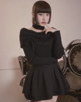 BODYLINE Blood Stormチョーカー風オフショルトップス ブラック BODYLINE Blood Stormチョーカー風オフショルトップス ブラック