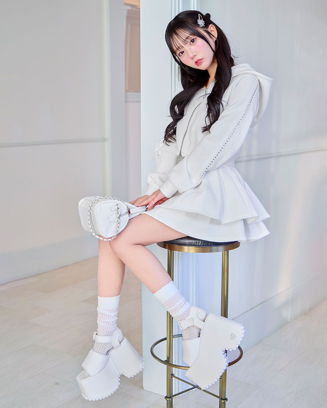 厚底パテッドサンダル ホワイト | ファッション通販＆メディアMyColor