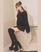 美脚ニーハイブーツ ブラック | ファッション通販＆メディアMyColor