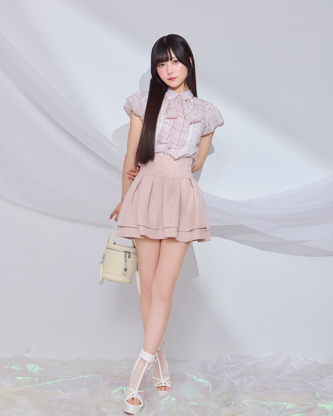 美脚エレガントツイードスカート ピンク | ファッション通販＆メディア