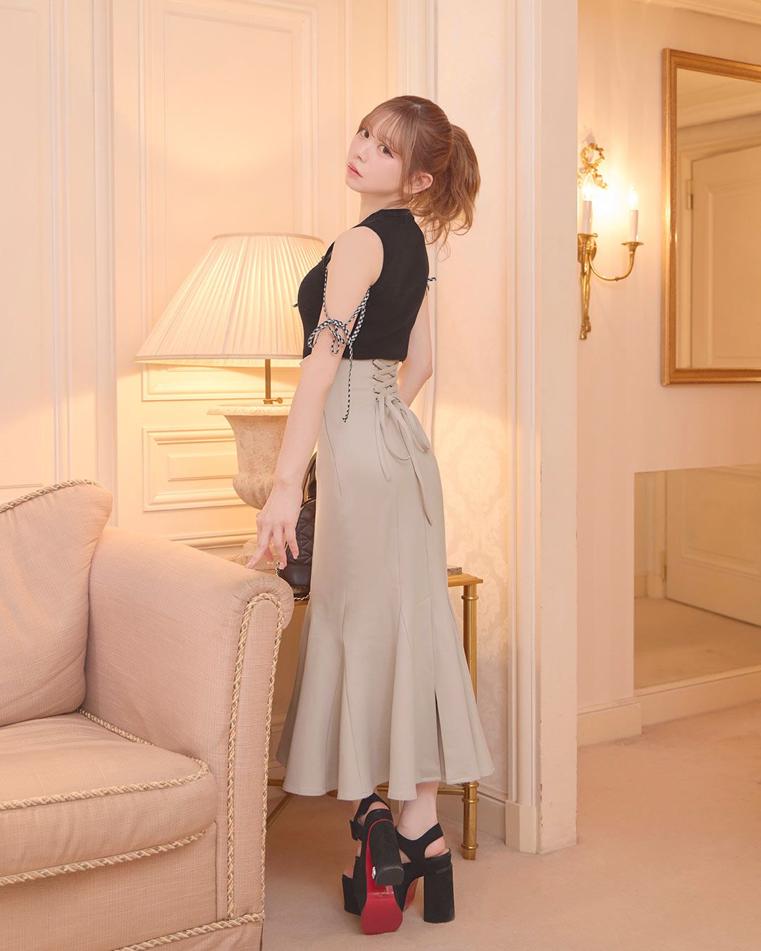 大人の美脚スカート ブラック | ファッション通販＆メディアMyColor