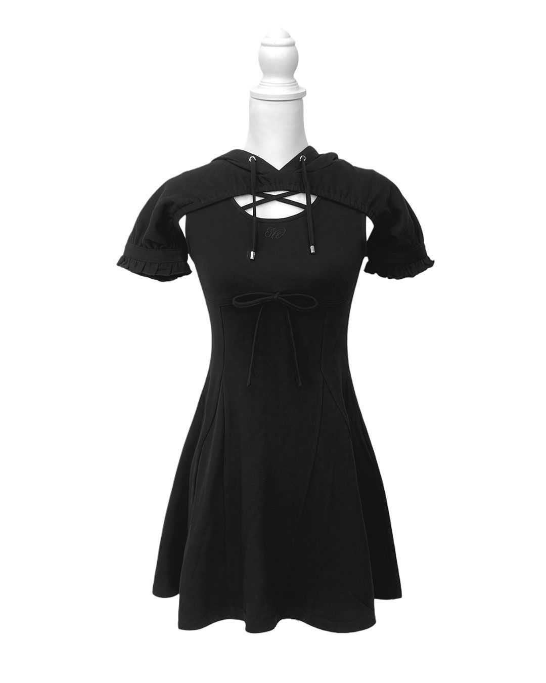クロスフードスウェットワンピース ピンク | ファッション通販