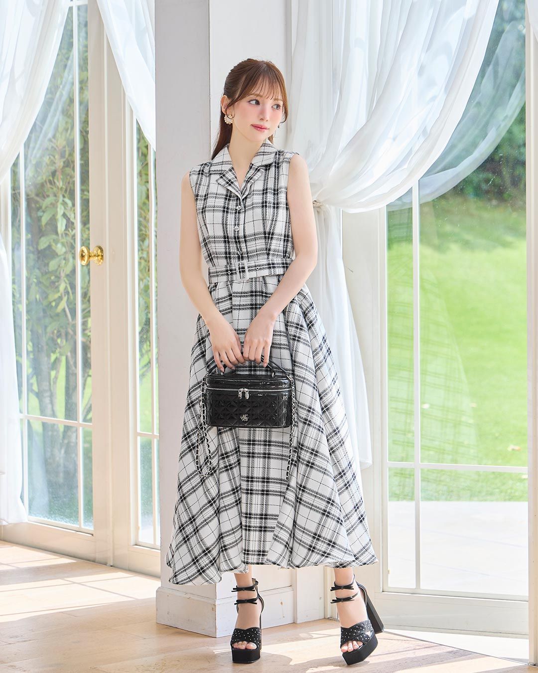 チェック柄ロングワンピース ベルト付き 楽天市場】チェック柄 ワンピース ベルト付きの通販