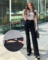 【新品タグ付き】Rady ♡ バッククロスフレアデニム ブラック 25インチ バッククロスフレアデニム ブラック | ファッション通販