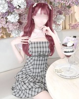チェックアンサンブルフリルワンピース シェルピンク | ファッション