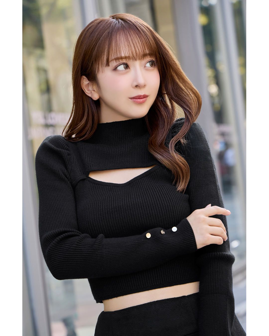 パワショルニットトップス ブラック | ファッション通販