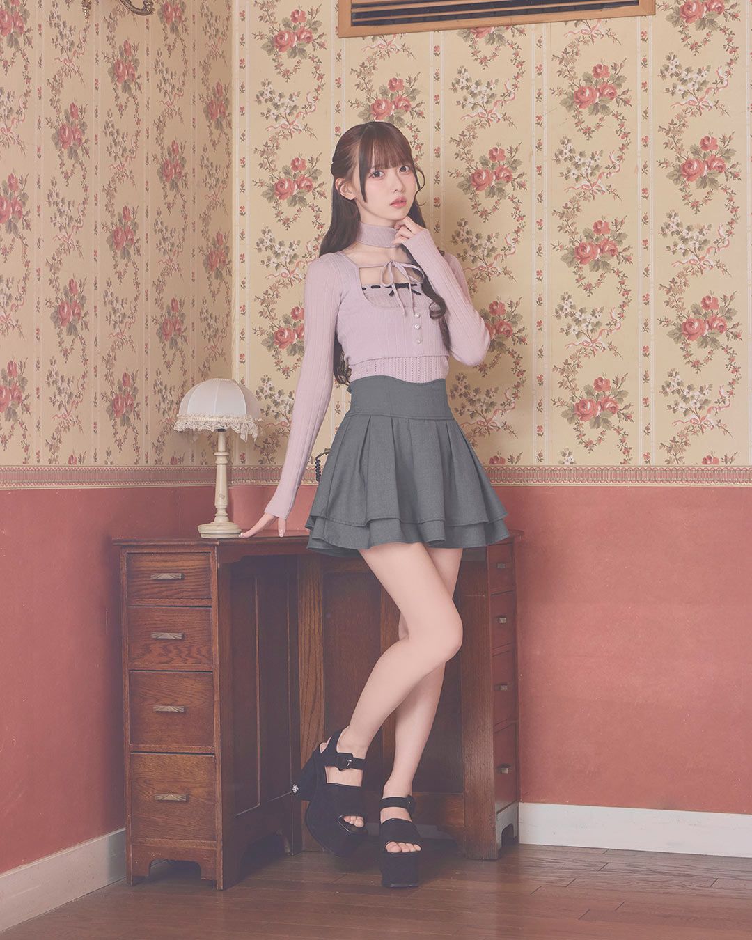 美脚ツイルスカート グレー | ファッション通販＆メディアMyColor