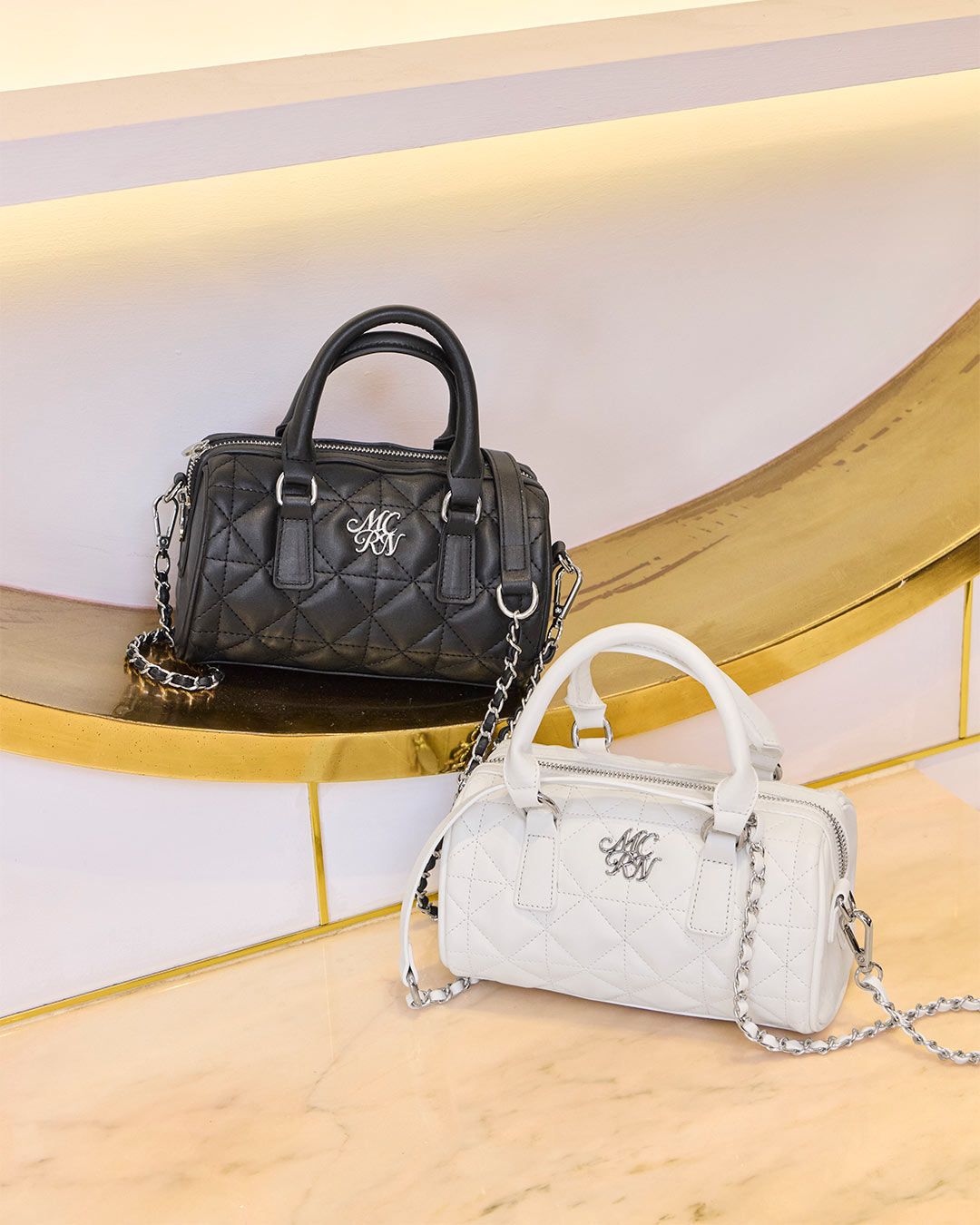 キルティングミニボストン ブラック | ファッション通販＆メディア