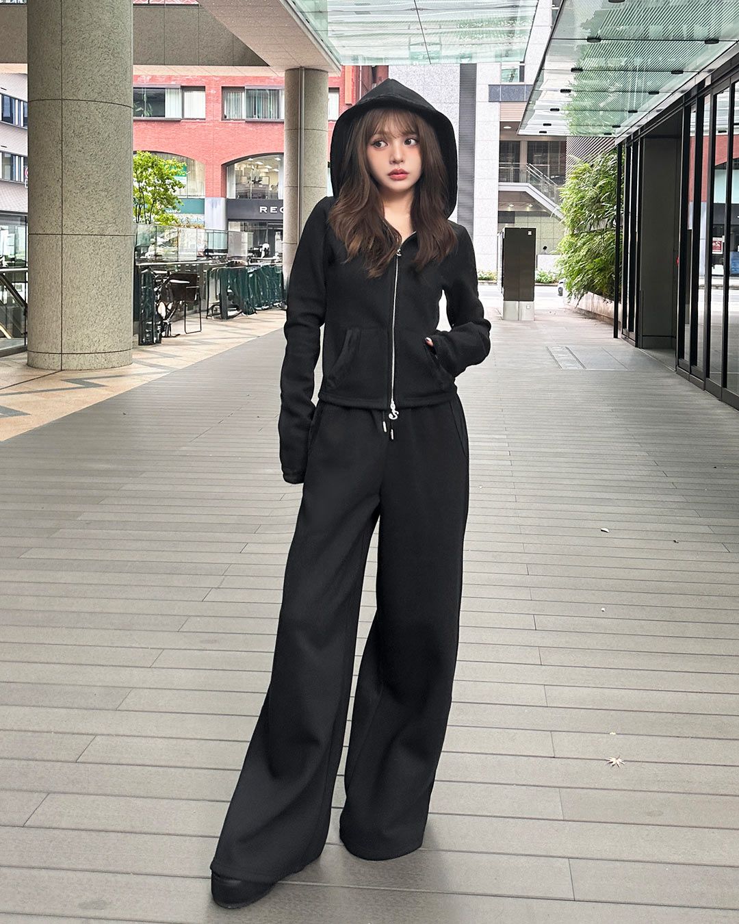 エンジェルセットアップ（裏起毛） ブラック | ファッション通販