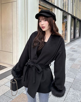 rady コート 破格です ギャルコートRady ファーコート BLACK Sサイズ｜Yahoo