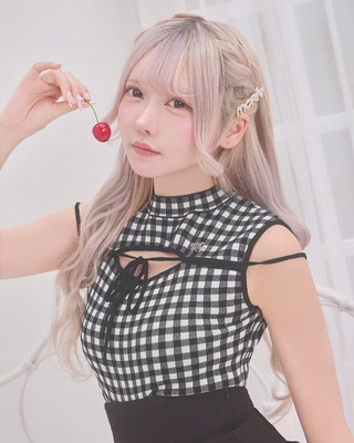 ボレロsetフロントリボンチェックトップス ブラウン | ファッション