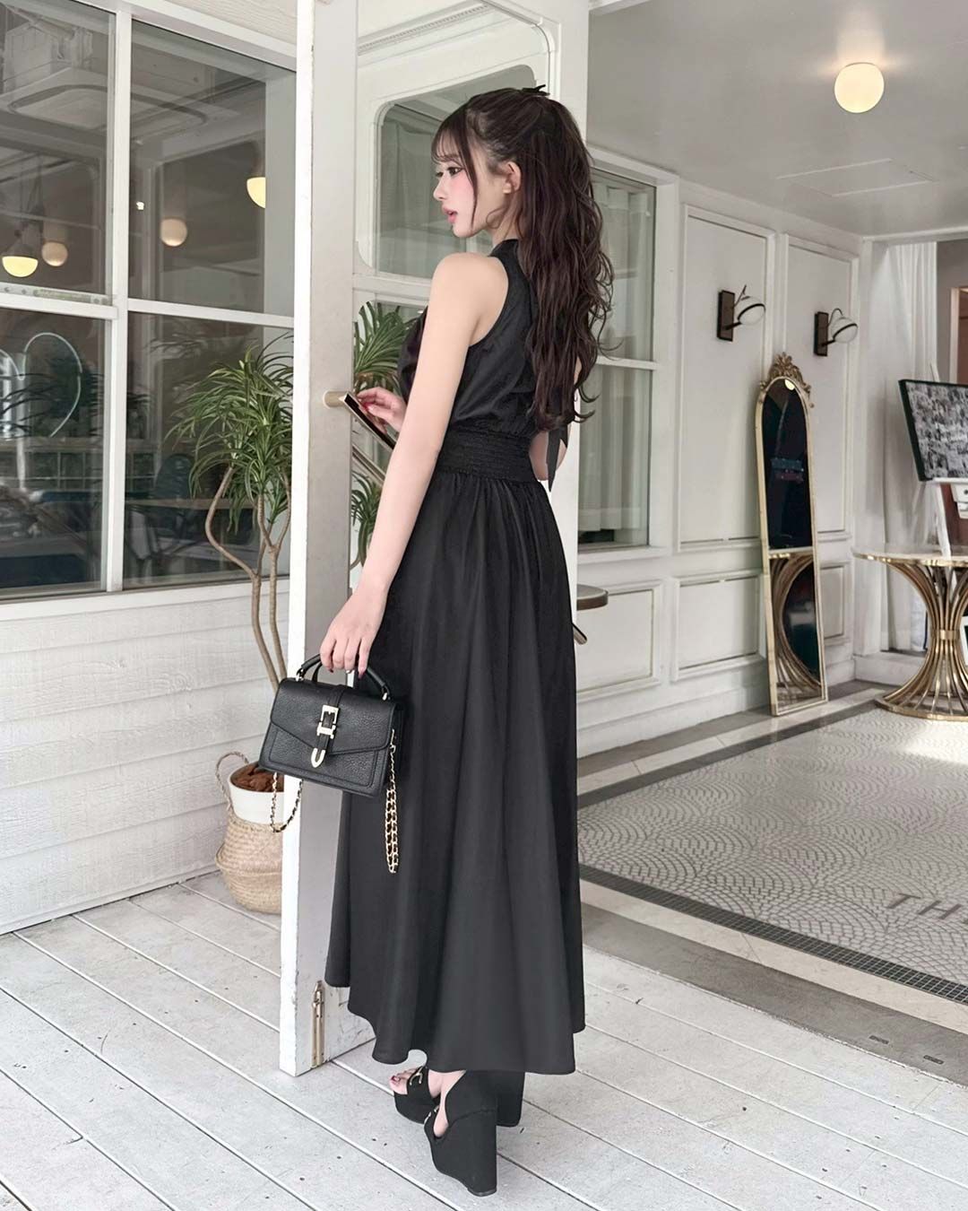 cherimi バックリボンワンピース バックリボンワンピース ブラック | ファッション通販&メディア