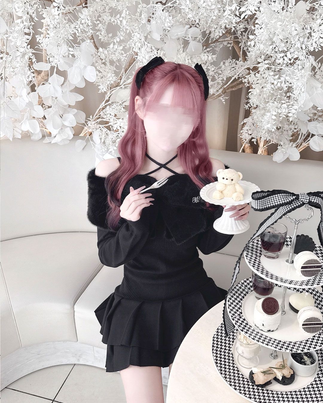 ビッグリボンクロスオフショルワンピ ブラック | ファッション通販 ビッグリボンクロスオフショルワンピ ブラック | ファッション通販