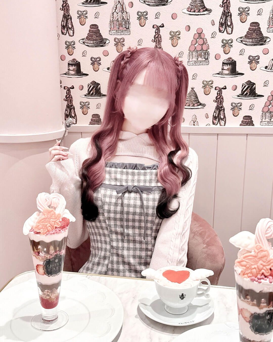 ギンガムチェックフリルアンサンブルワンピース ピンク | ファッション