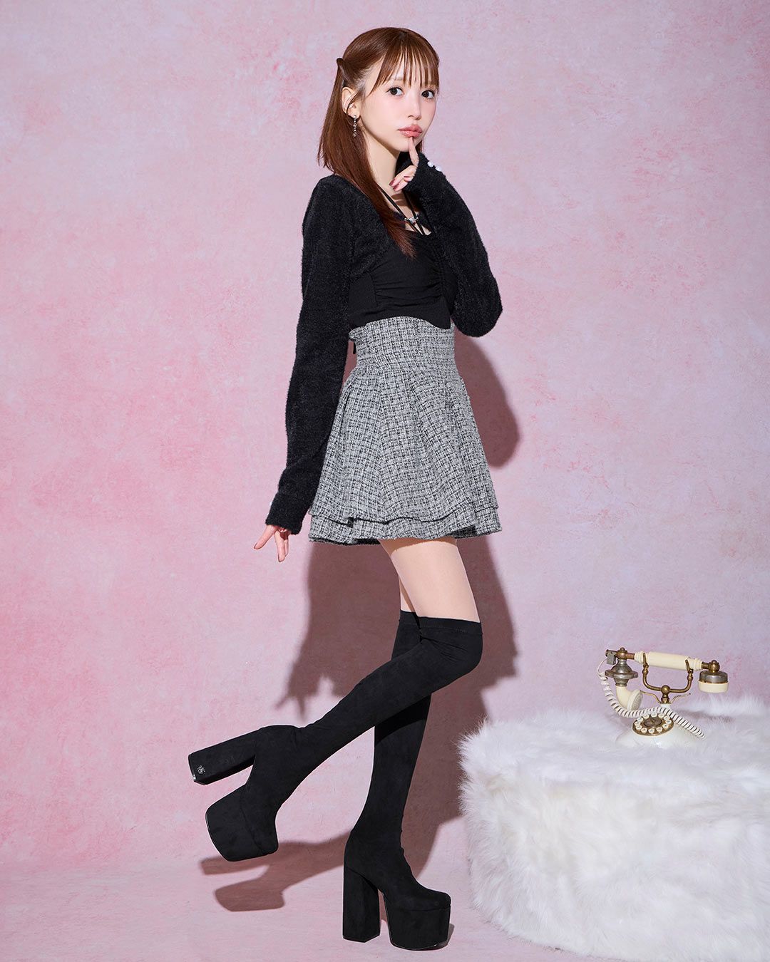 美脚ニーハイブーツ ブラック | ファッション通販＆メディアMyColor