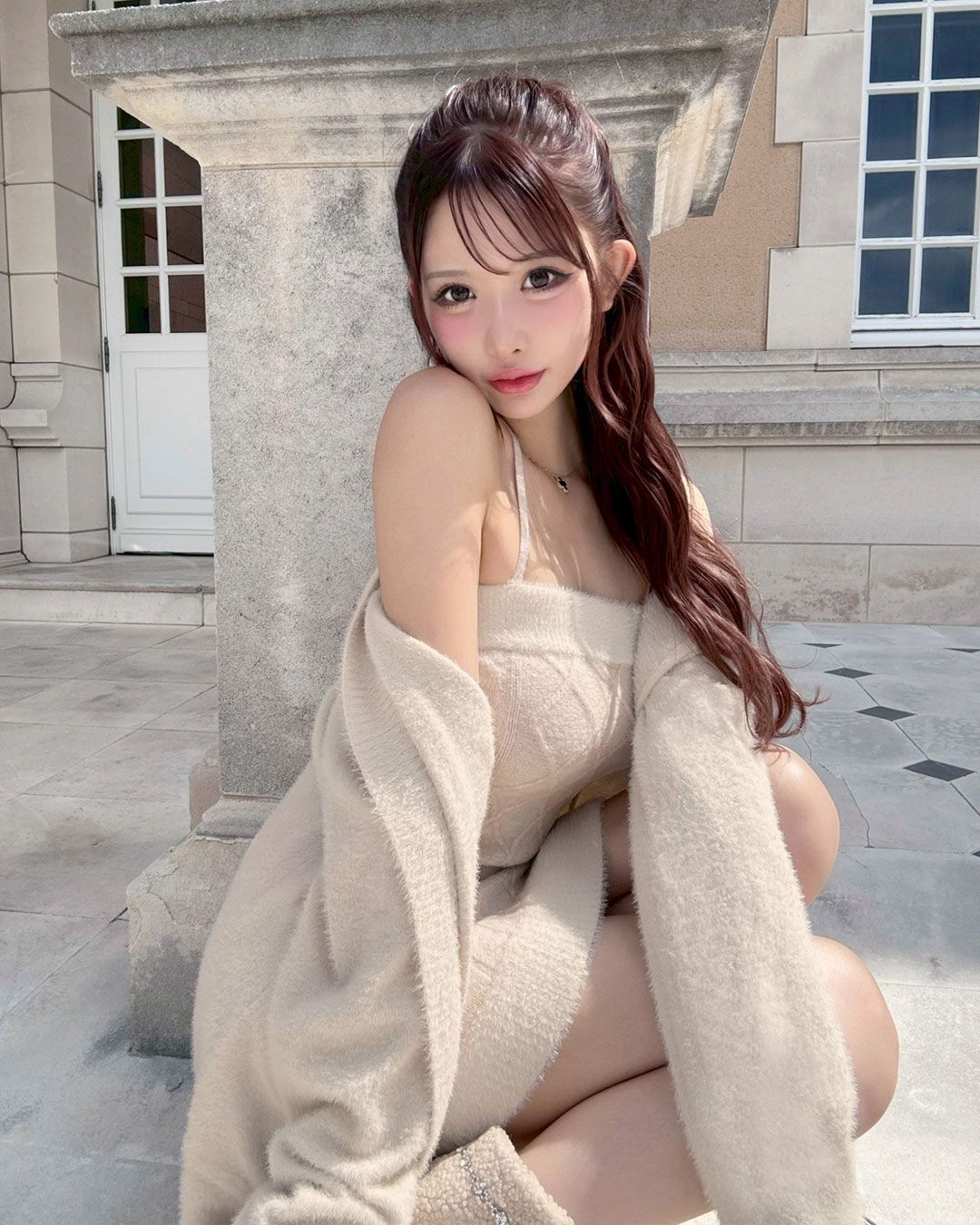 ケーブルアンサンブルワンピース ベージュ | ファッション通販