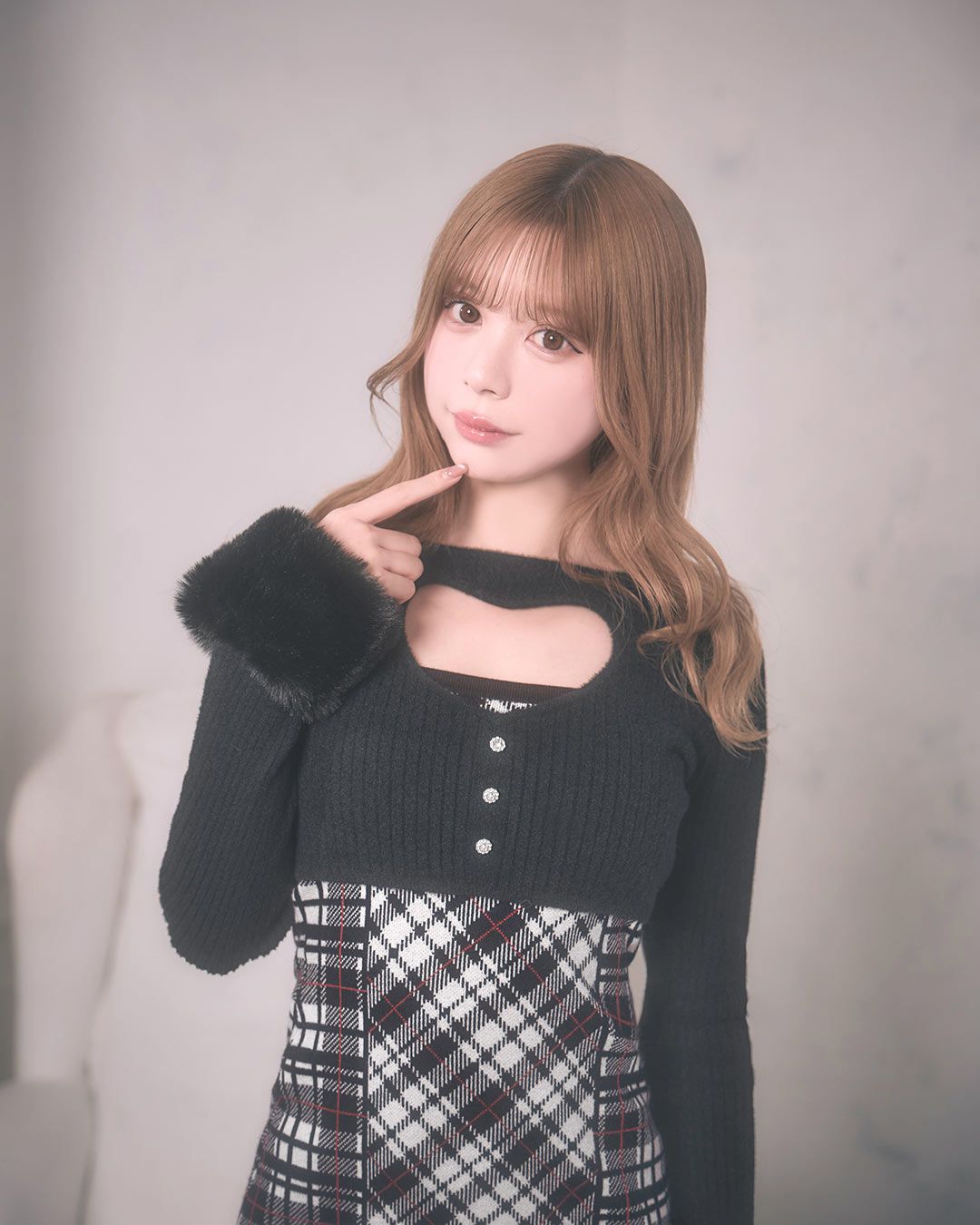 ハートカットニットワンピース ブラック | ファッション通販＆メディア