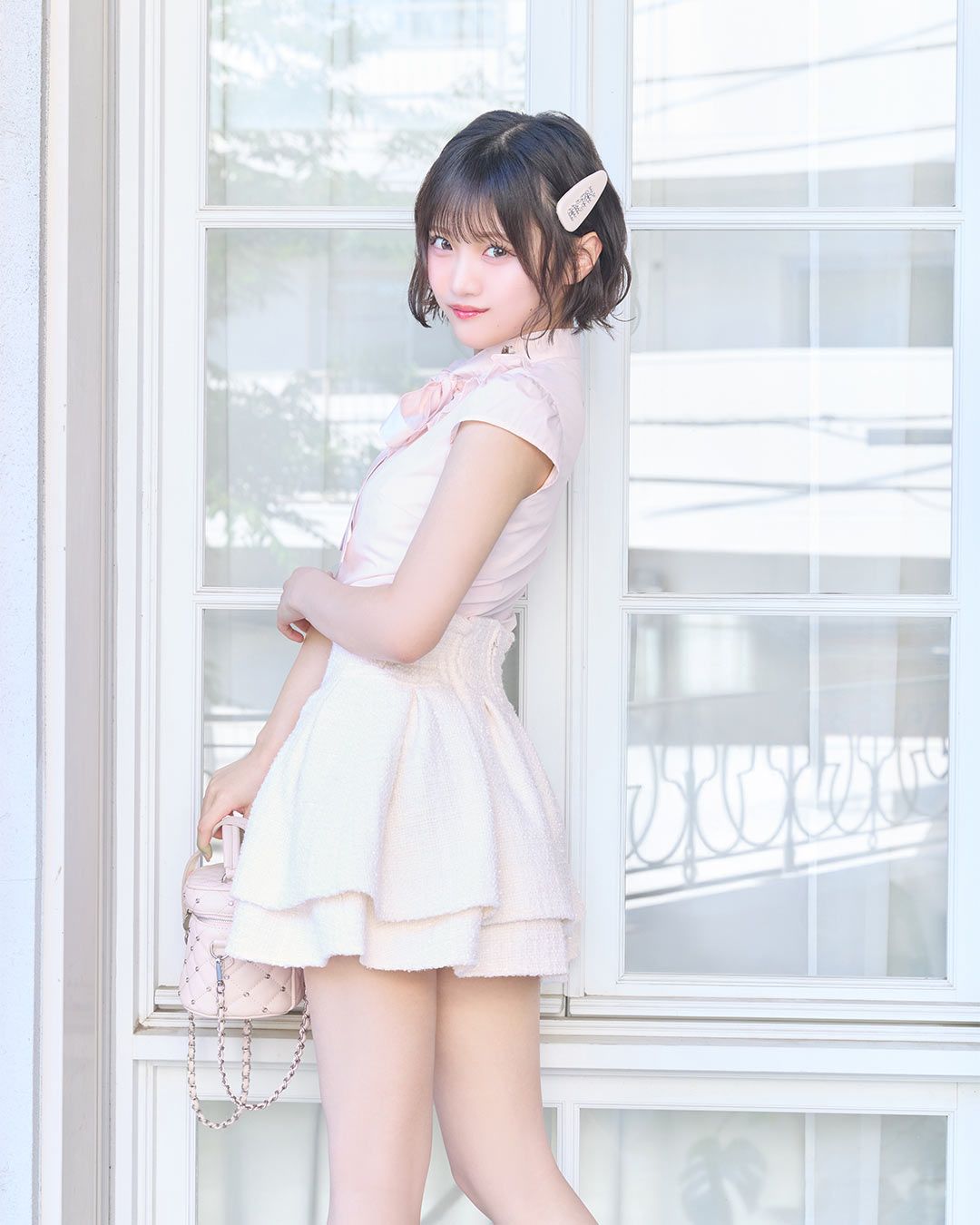 ファンシーツイード美脚スカート ホワイト | ファッション通販