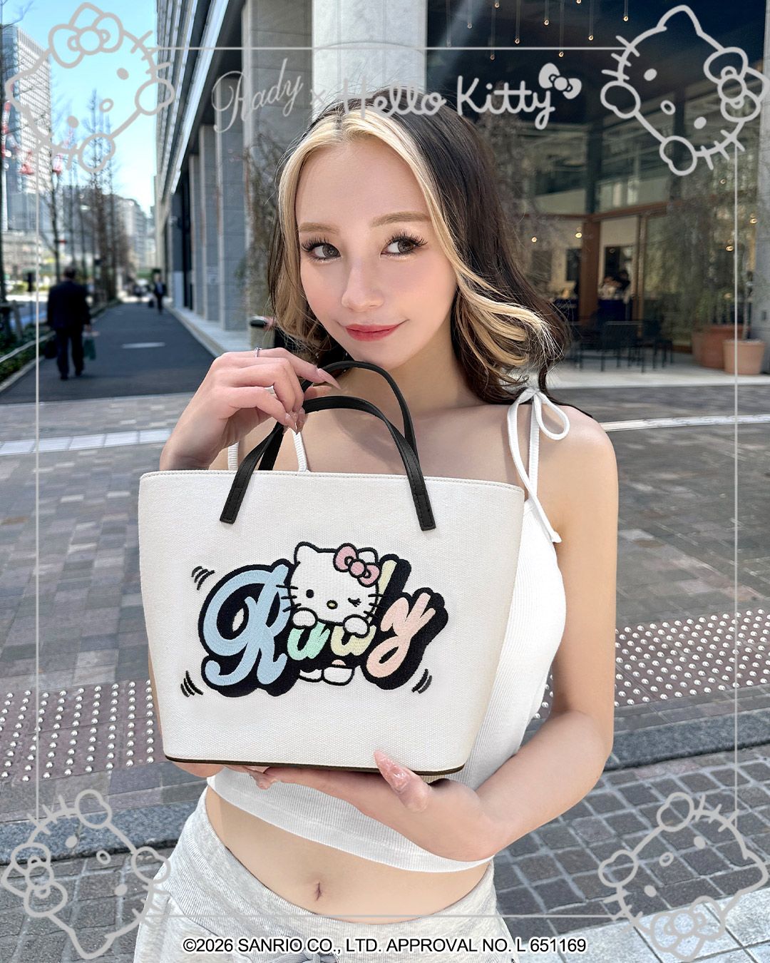 Hello Kittyロゴトートバッグ ブラック | ファッション通販＆メディア