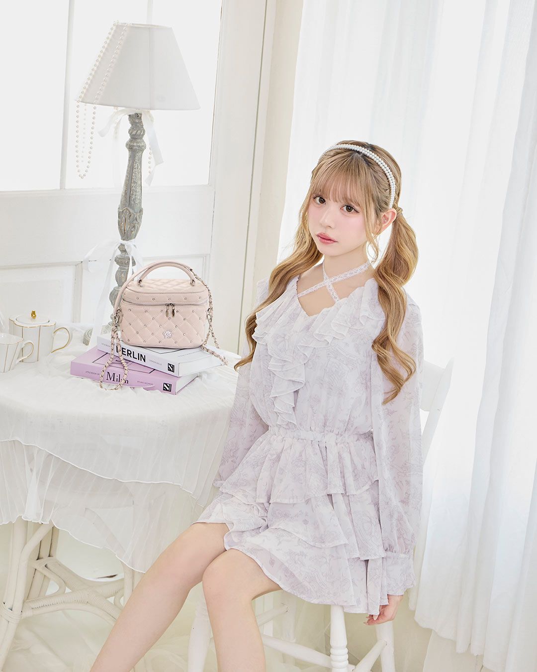 ロイヤルフルールフリルワンピース ベージュ | ファッション通販