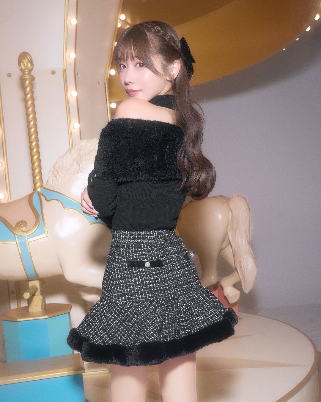 チョーカーシャギーオフショルトップス ホワイト | ファッション通販