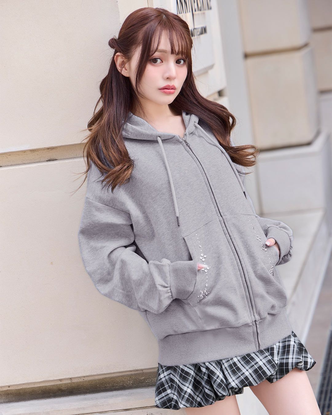 日本未入荷 CHUU★チェックシャーリングバルーンスカート シャーリングバルーンミニスカート | ファッション通販サイト NUGU